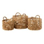 Paris Prix Lot de 3 Paniers Déco  Ouverts  38cm Naturel