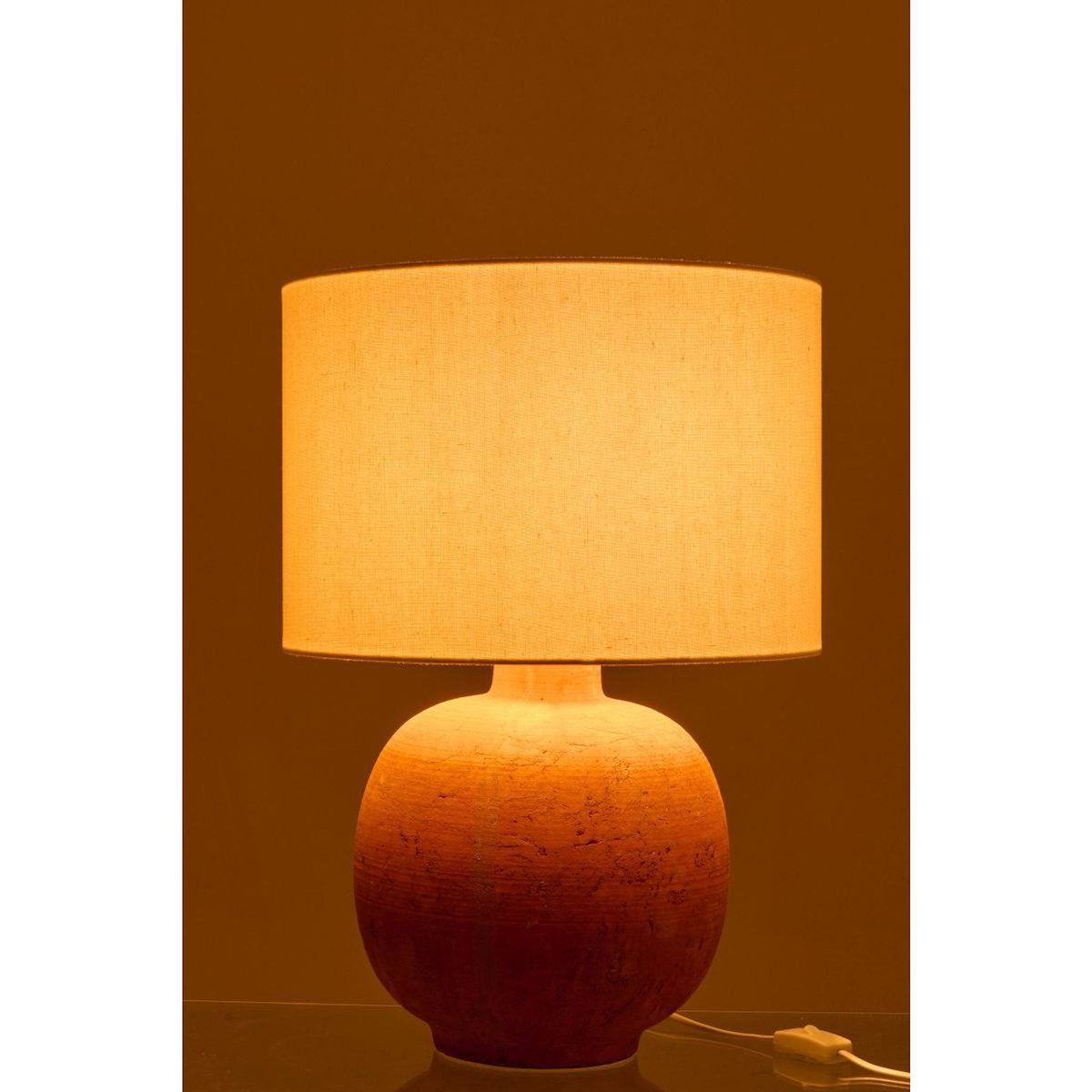 Paris Prix Lampe à Poser en Céramique  Balle  57cm Terracotta