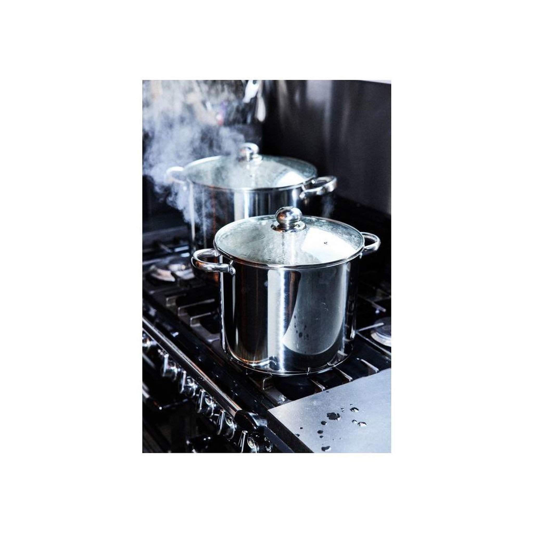 Voir la diapositive 3 : BAUMALU Baumalu traiteur 34 - casserole professionnelle inox 22 l avec couvercle en verre, diamètre 34 cm