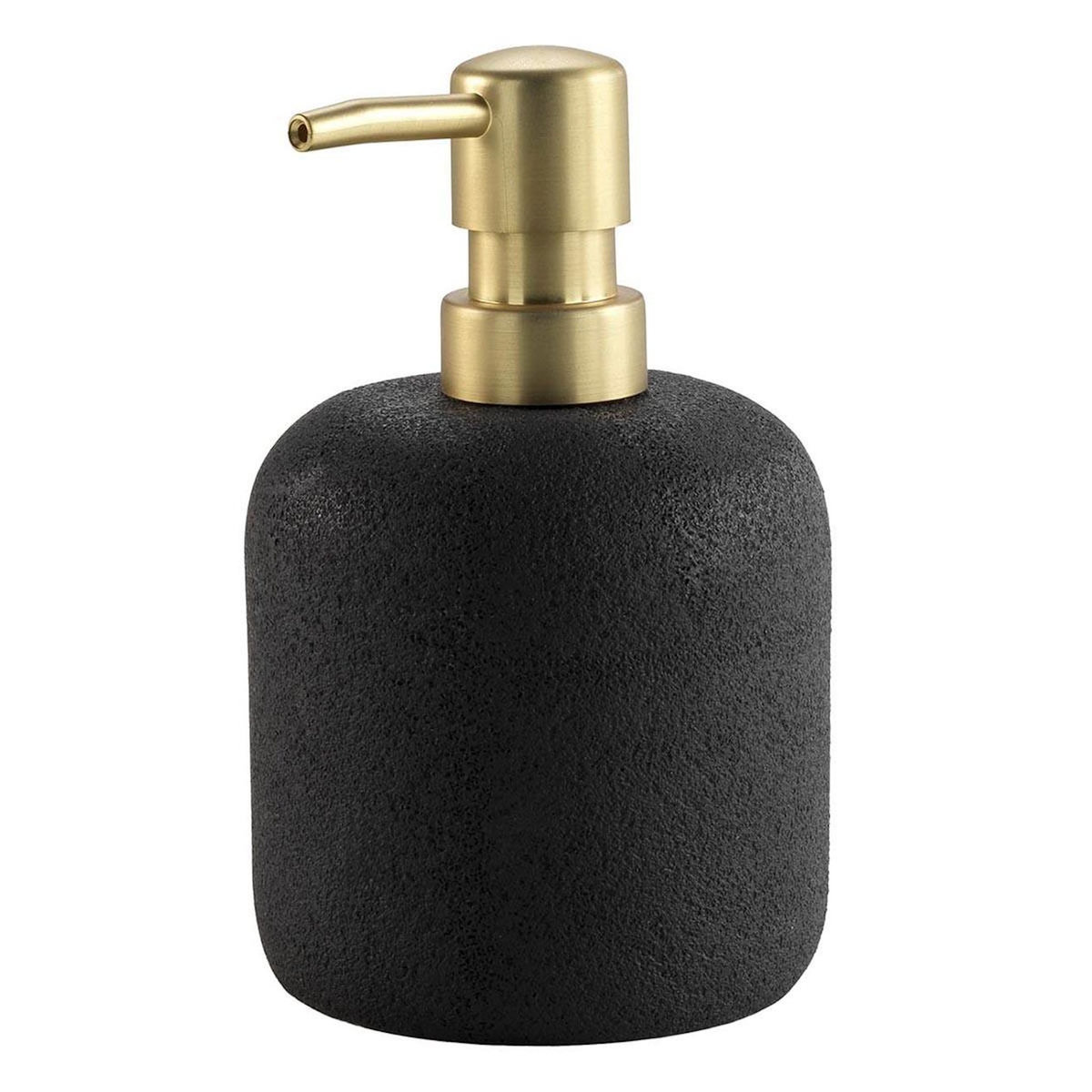 Paris Prix Distributeur de Savon en Résine  Aquamarbre  14cm Noir