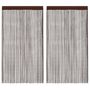 Voir la diapositive 1 : VIDAXL Rideau en fils 2 pcs 100 x 250 cm Marron