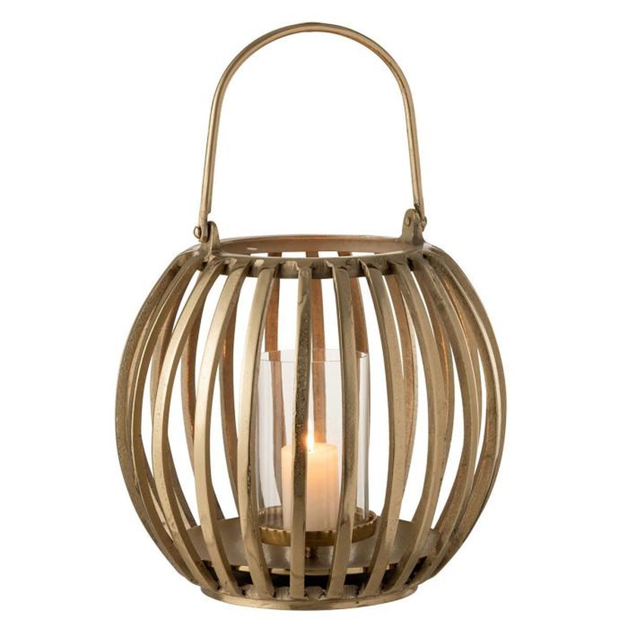 Voir la diapositive 2 : Paris Prix Lanterne Boule Design  Aluminium  35cm Or