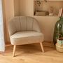 Voir la diapositive 4 : ATMOSPHERA Fauteuil Design  Naova  78cm Beige