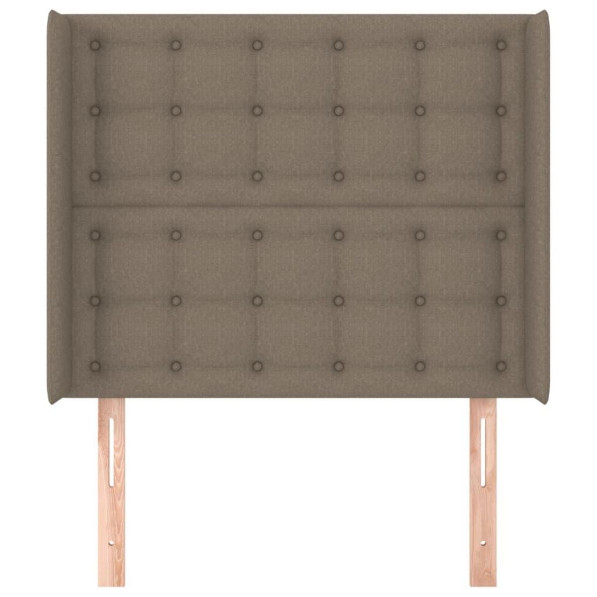 VIDAXL Tete de lit avec oreilles Taupe 83x16x118/128 cm Tissu