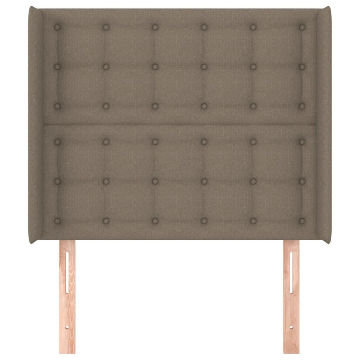VIDAXL Tete de lit avec oreilles Taupe 83x16x118/128 cm Tissu