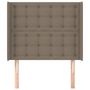 Voir la diapositive 3 : VIDAXL Tete de lit avec oreilles Taupe 83x16x118/128 cm Tissu