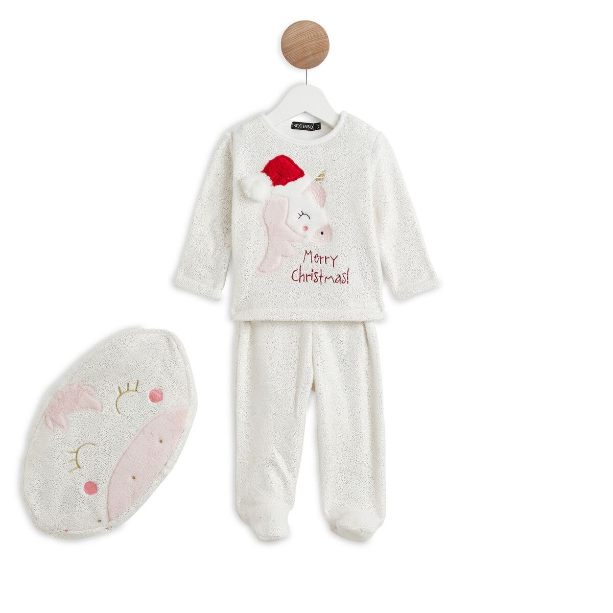 INEXTENSO Pyjama 2 pièces noël avec range pyjama bébé fille