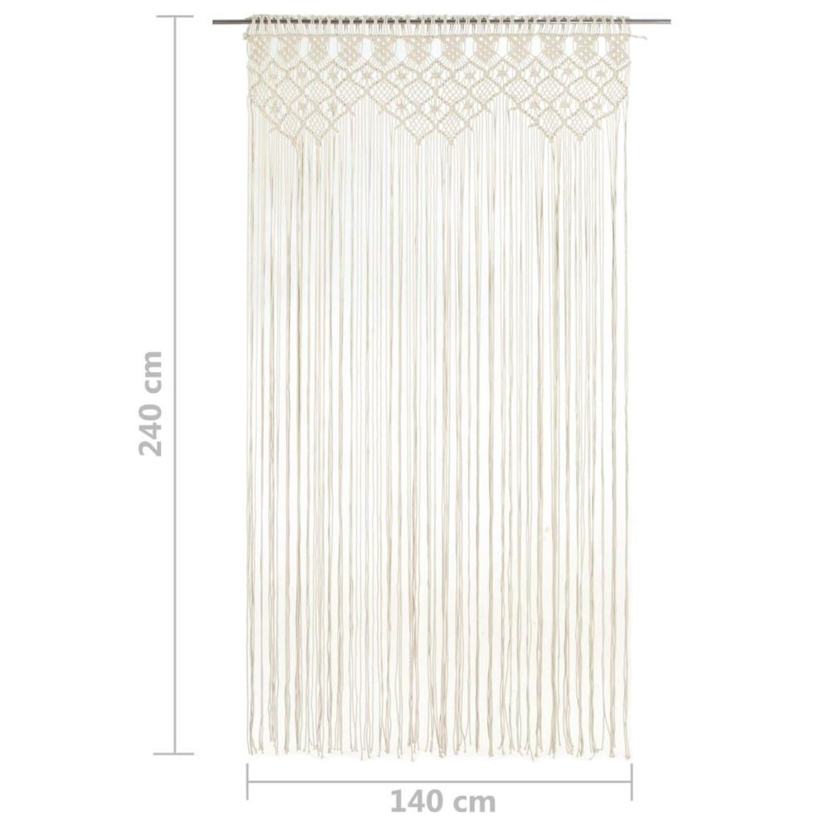VIDAXL Rideau en macrame 140x240 cm Coton