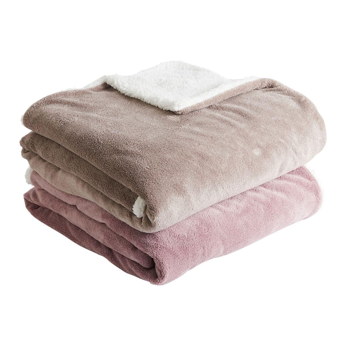 ACTUEL Couverture unie en Sherpa 