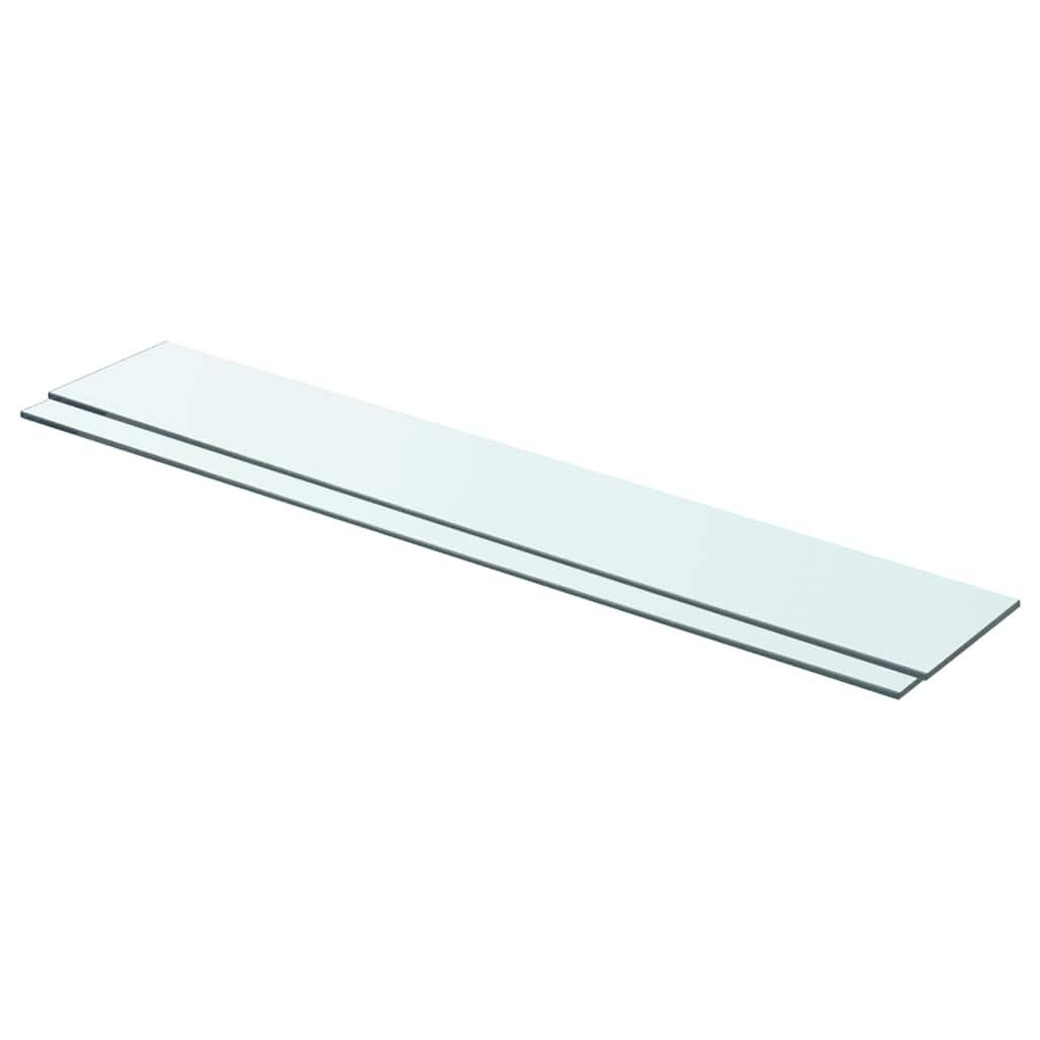 Voir la diapositive 1 : VIDAXL Panneaux d'etagere 2 pcs Verre Transparent 80 x 12 cm