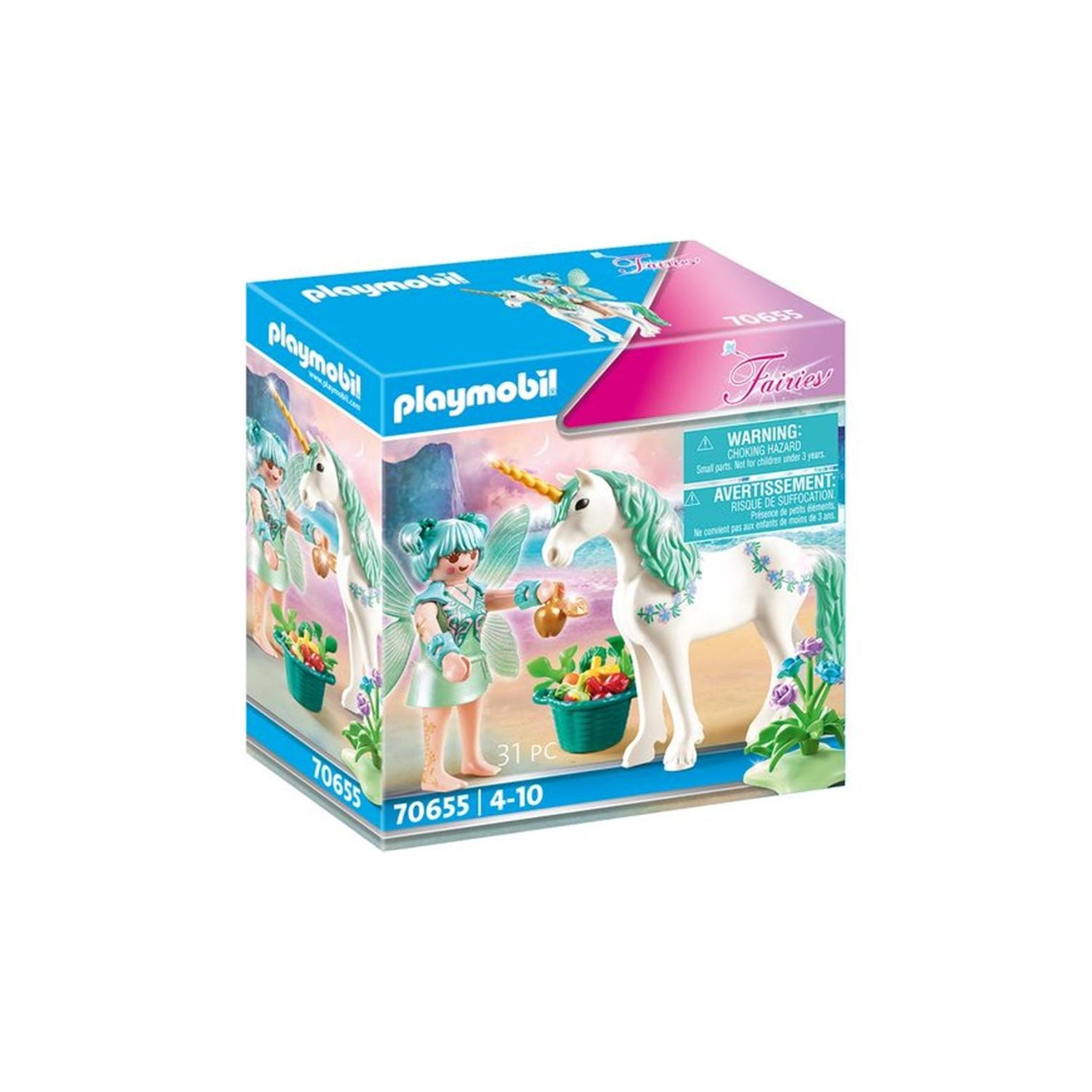 PLAYMOBIL Fairies Licorne avec fée de nourriture