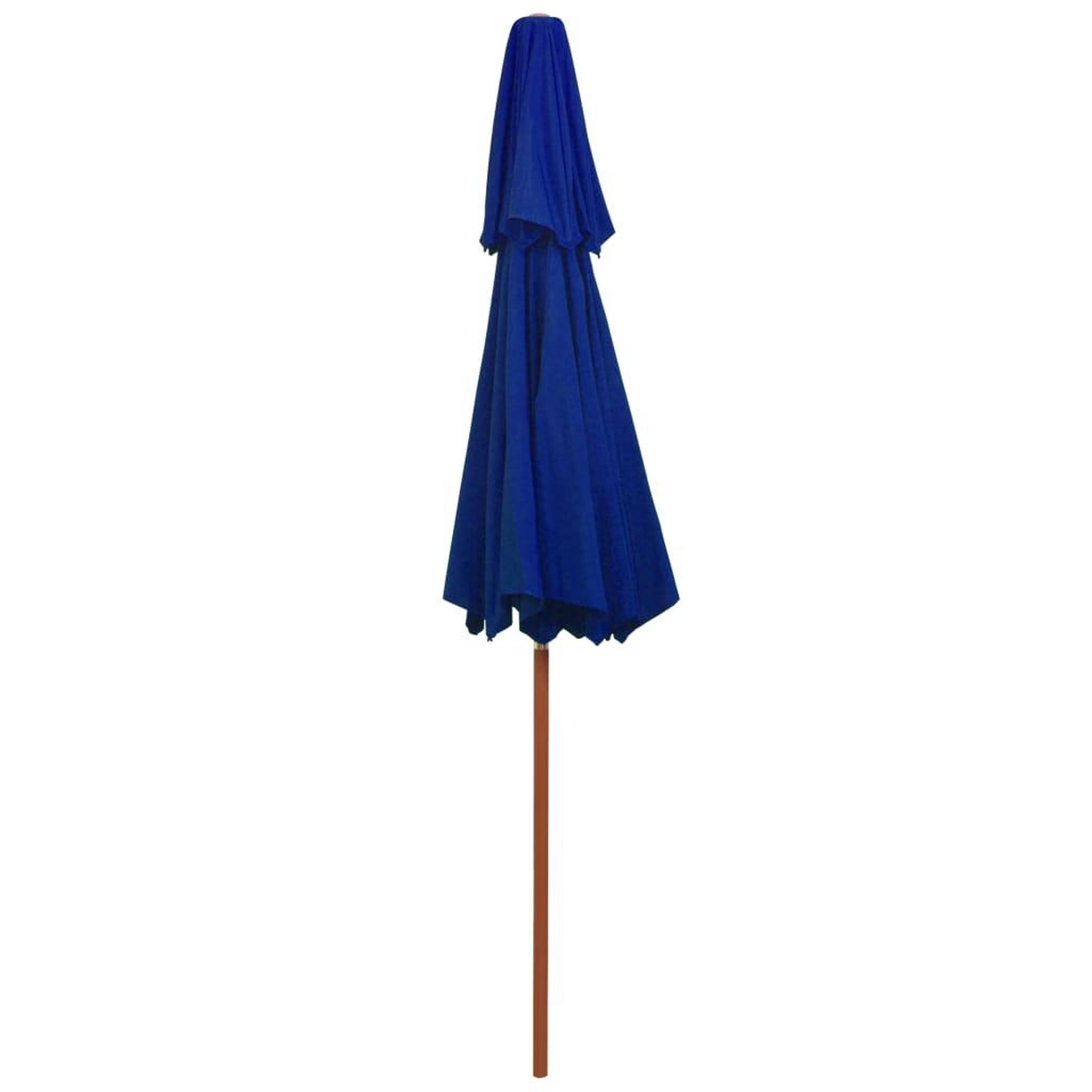 Voir la diapositive 4 : VIDAXL Parasol a deux etages avec mat en bois bleu 270 cm