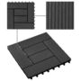 Voir la diapositive 4 : VIDAXL Carreau de terrasse 11 pcs WPC 30 x 30 cm 1 m^2 Noir