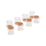 FIVE Lot de 8 Protections Pieds de Chaises  Caps  16cm Transparent