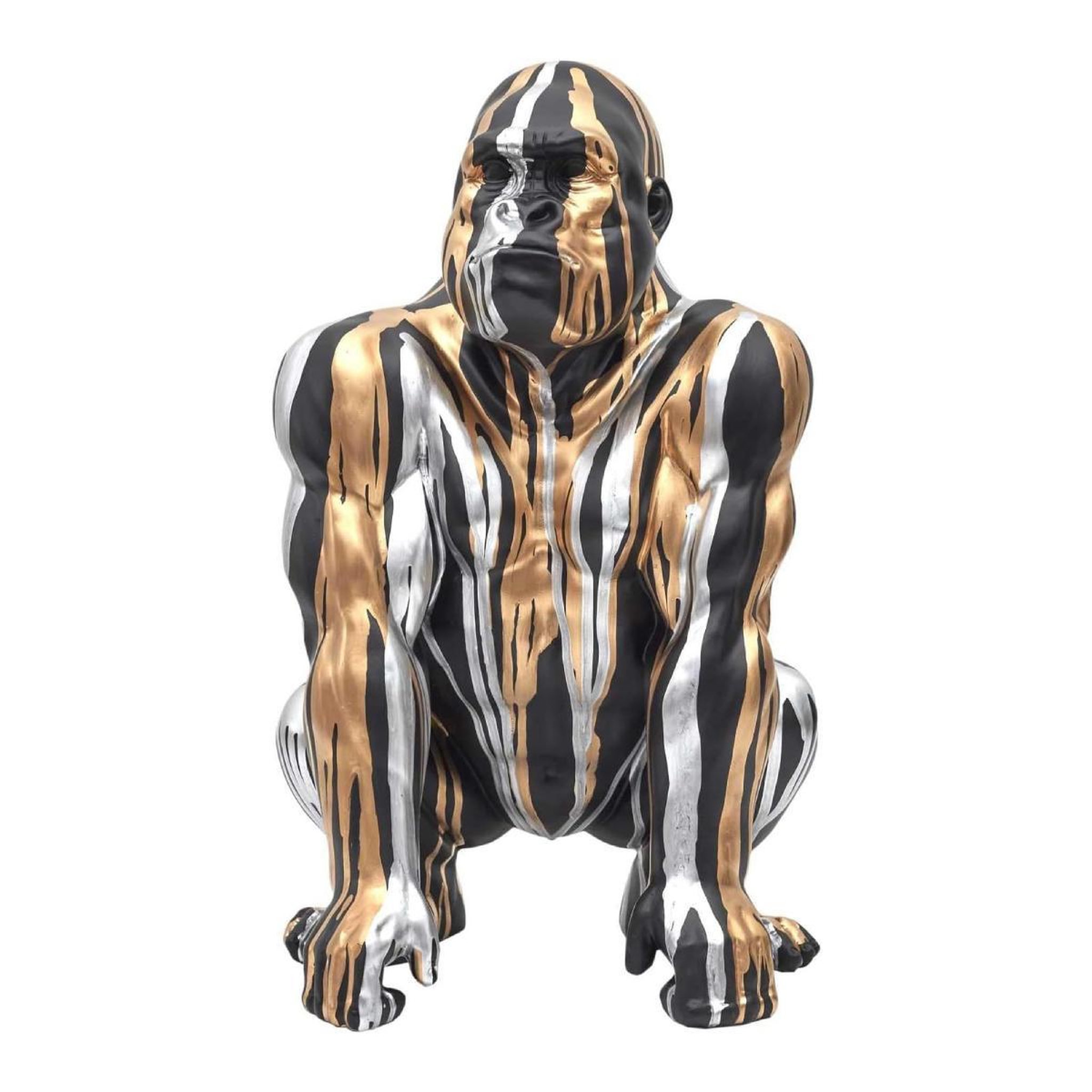 The Home Deco Factory Statuette déco gorille  coulure  45cm noir