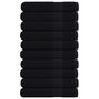 Voir la diapositive 1 : VIDAXL Serviettes de sauna 10 pcs noir 80x200 cm 360 g m² 100% coton