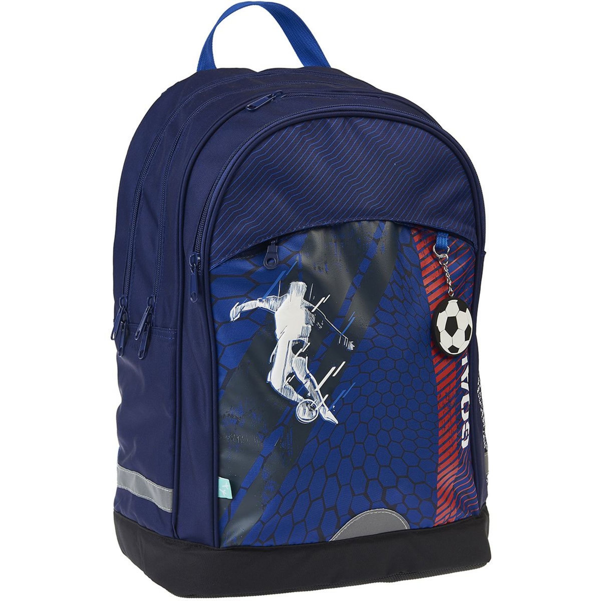 AUCHAN Sac à dos 2 compartiments 43 cm bleu Player