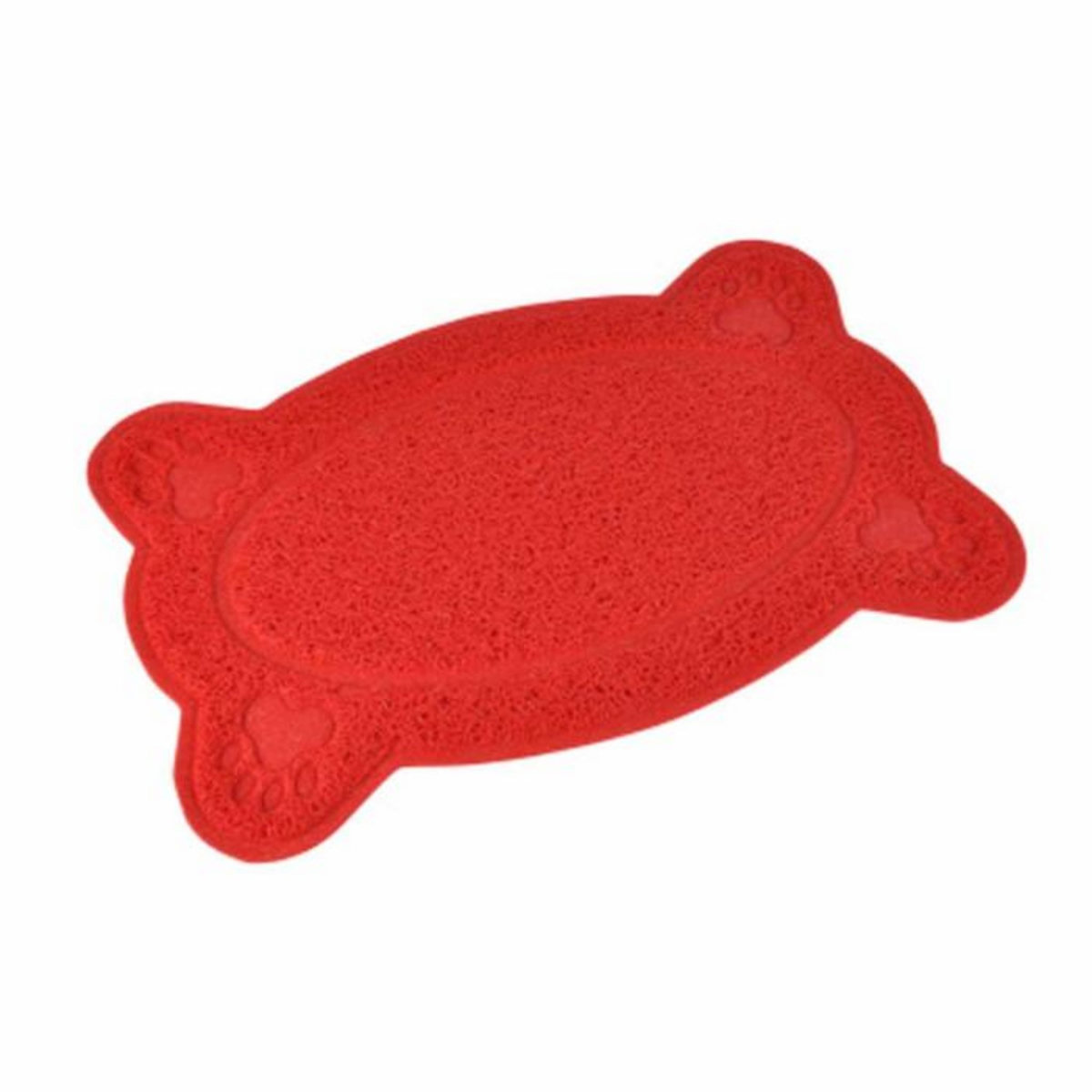 Paris Prix Tapis pour Chien & Chat  Ovale  40cm Rouge