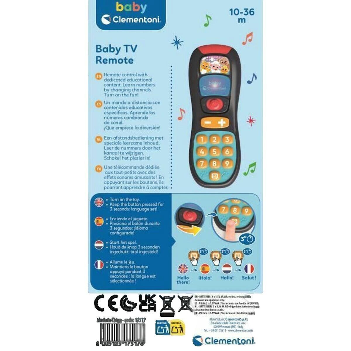 CLEMENTONI Jouet musical CLEMENTONI Télécommande interactive pour bébés