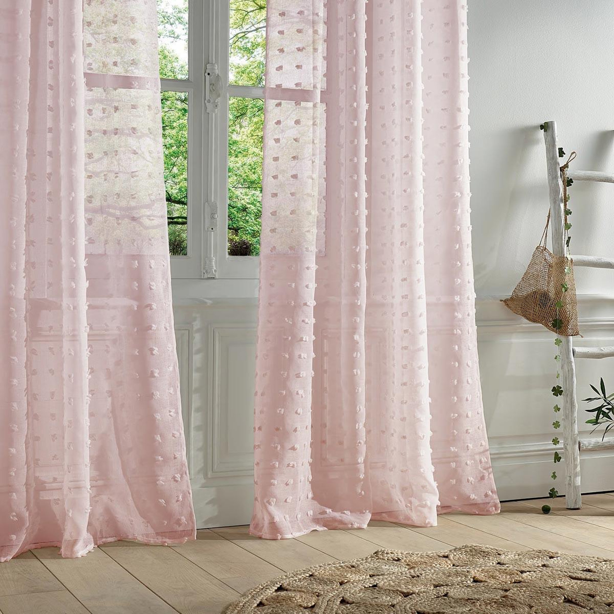 ATMOSPHERA Rideau voilage  lily  140x240cm rose