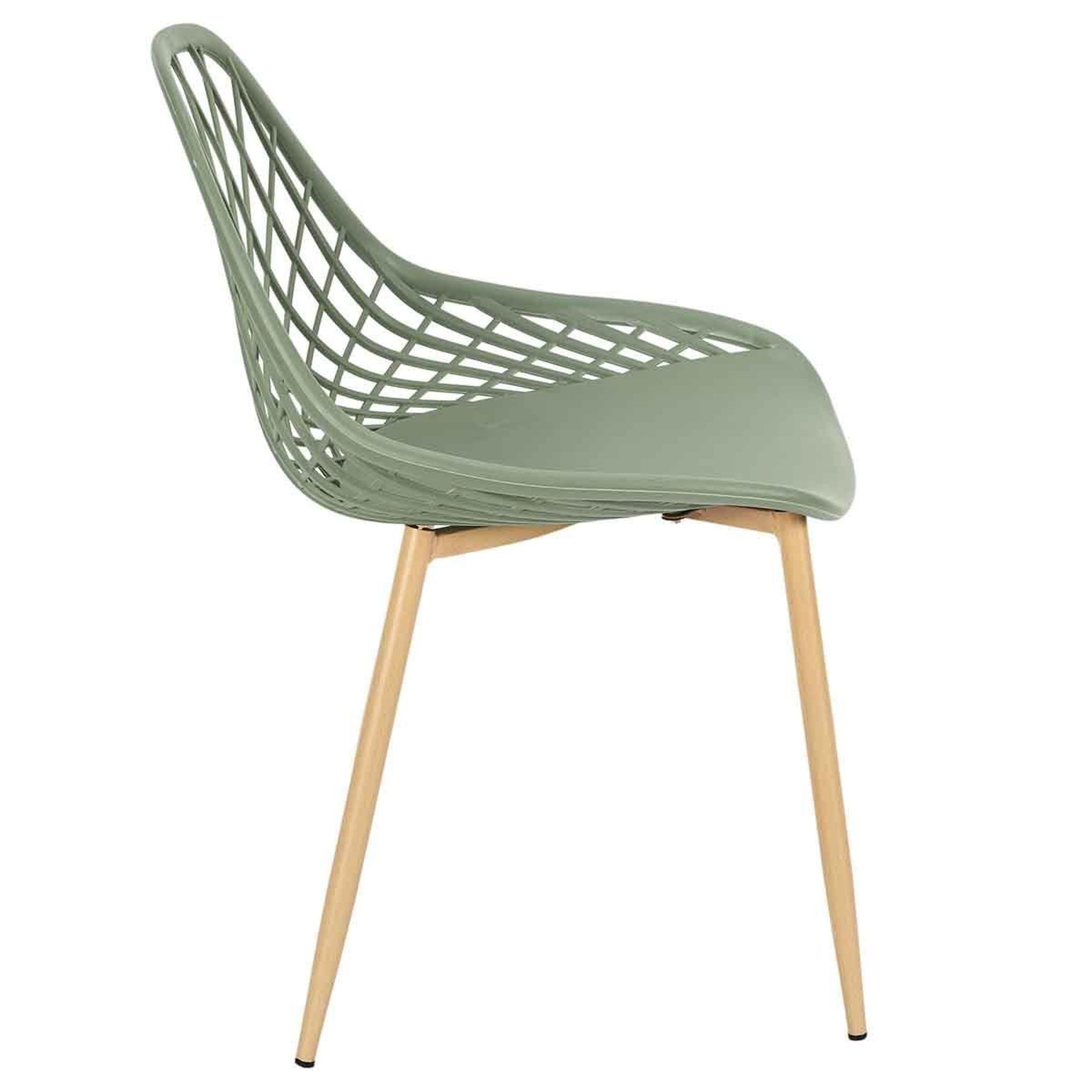 Voir la diapositive 4 : The Home Deco Factory Lot de 4 chaises design  malaga  80cm vert