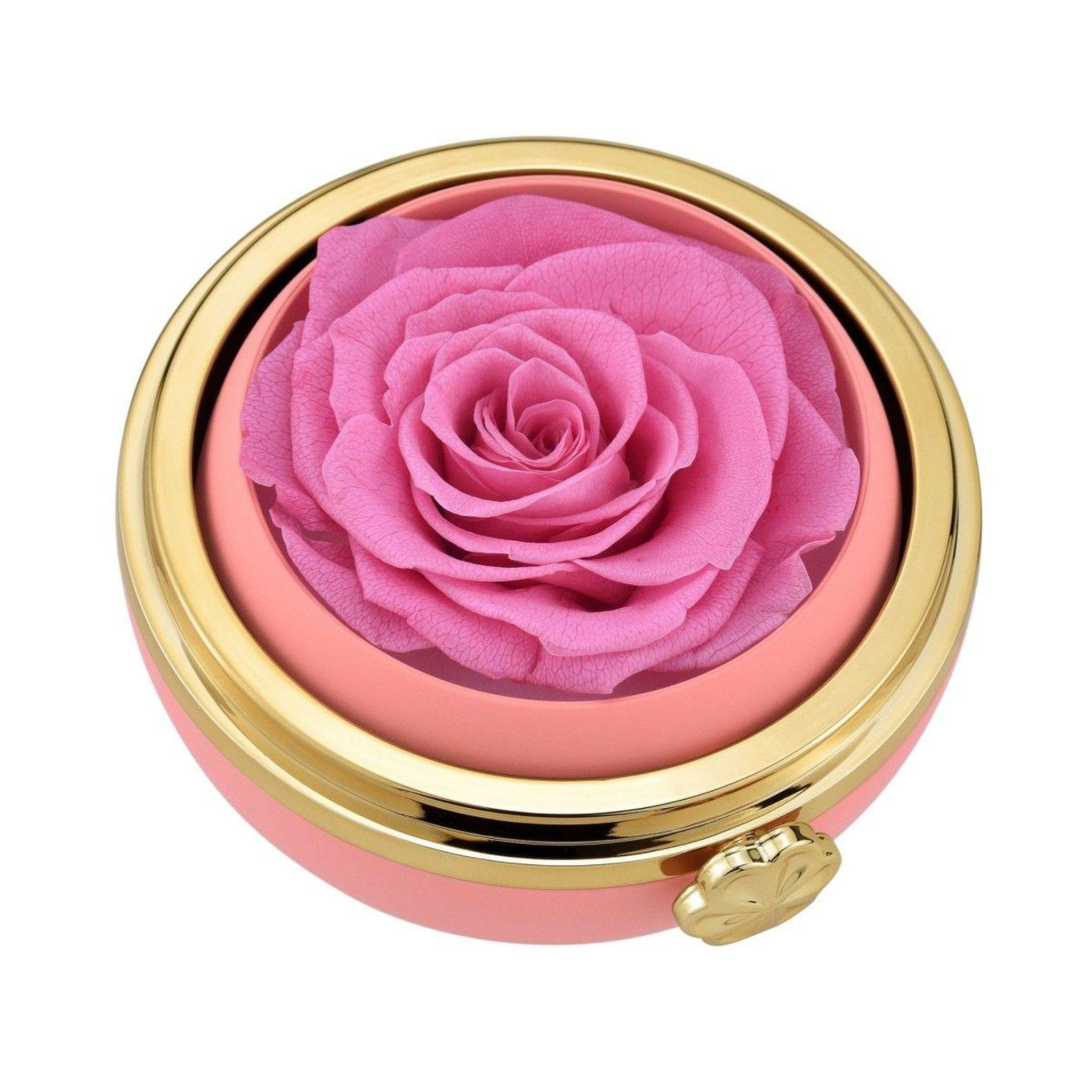 Voir la diapositive 2 : SC CRYSTAL Boite à bijoux décorée d'une rose éternelle - stabilisée rose