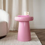 Voir la diapositive 2 : Rendez vous déco Table d'appoint ronde en métal rose D40 cm-Anouk