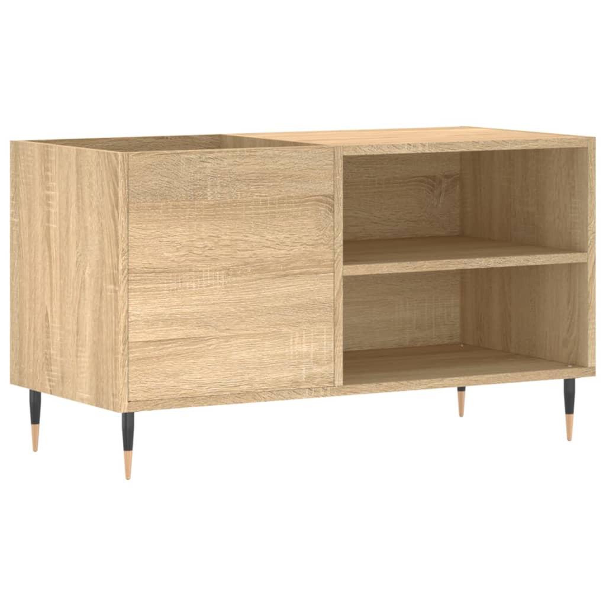 Voir la diapositive 2 : VIDAXL Armoire a disques chene sonoma 85x38x48 cm bois d'ingenierie