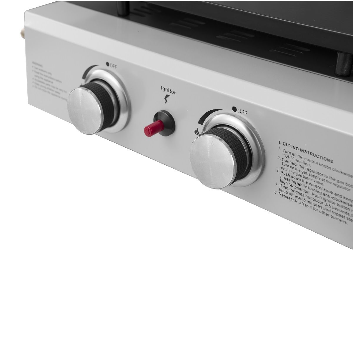 GARDENSTAR Plancha gaz 2 brûleurs PALERME