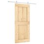 Voir la diapositive 2 : VIDAXL Porte coulissante et kit de quincaillerie 90x210 cm pin massif