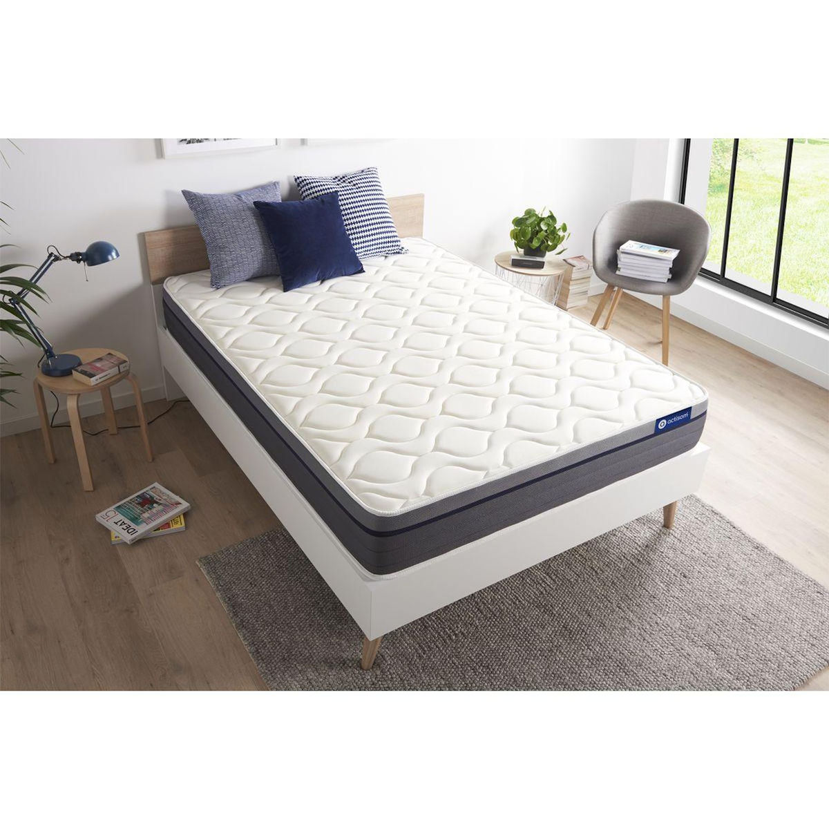 ACTISOM Matelas Latex+Mémoire de forme ACTILATEX ZEN 90x190 Maxi épaisseur 7zones de confort