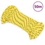VIDAXL Corde de bateau Jaune 5 mm 50 m Polypropylene