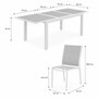 SWEEEK Salon de jardin table extensible - Orlando  - Table en aluminium 150/210cm et 6 chaises en textilène