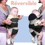 Voir la diapositive 4 : BAMBISOL Bambisol Porte Bébé Ventral | Bavoir Intégré, Visière | Noir Taupe