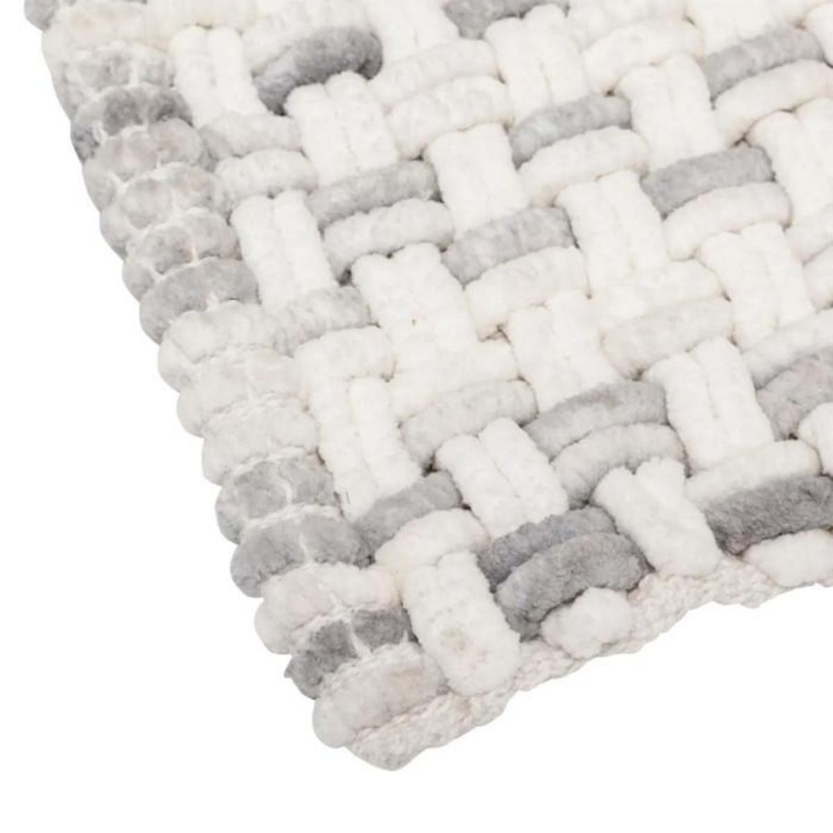 FIVE Tapis de Bain Tressé en Coton  Dégradé  50x75cm Gris