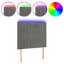 Voir la diapositive 2 : VIDAXL Tete de lit a LED Gris clair 100x5x118/128 cm Velours