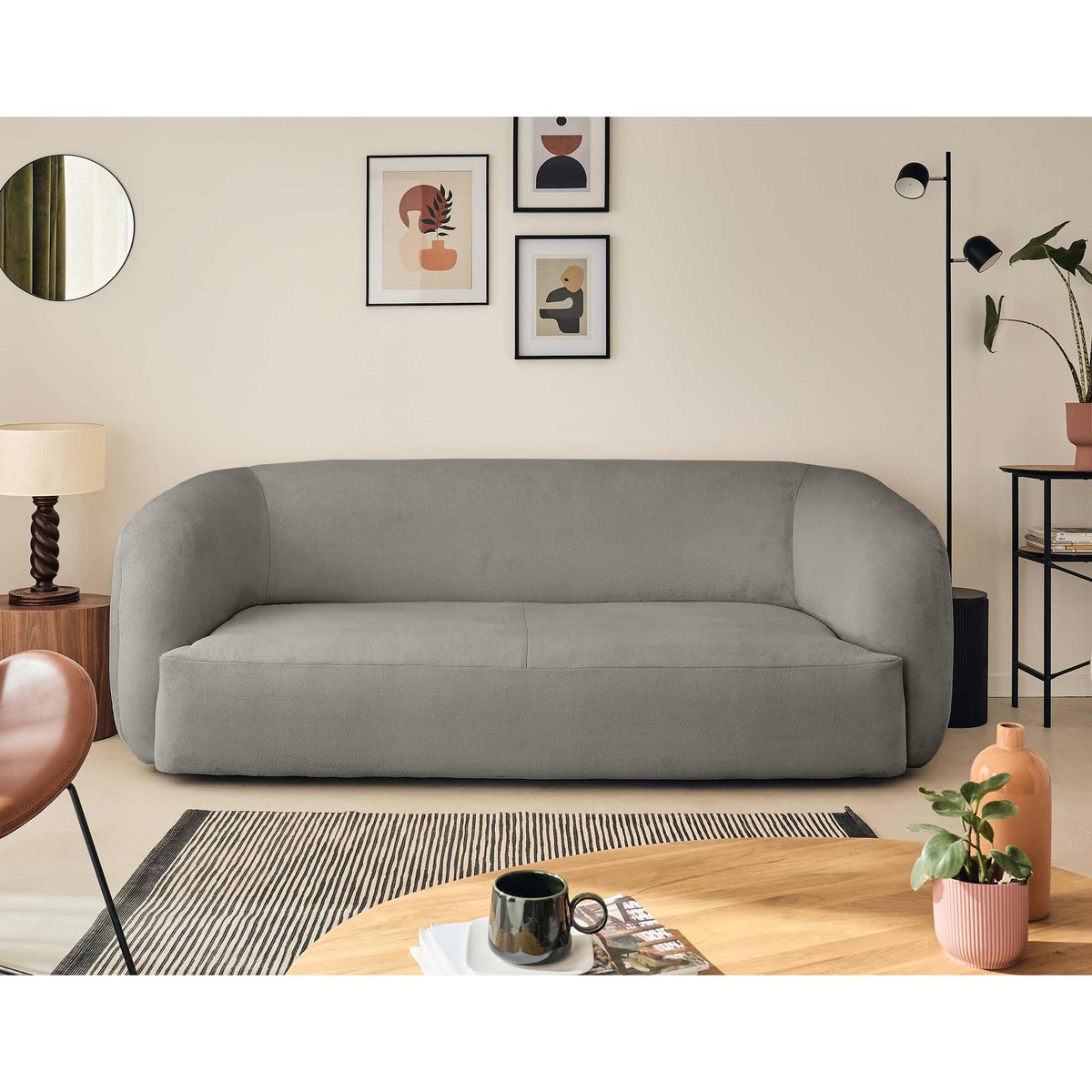 LISA DESIGN Ernee - canapé 3 places - en velours