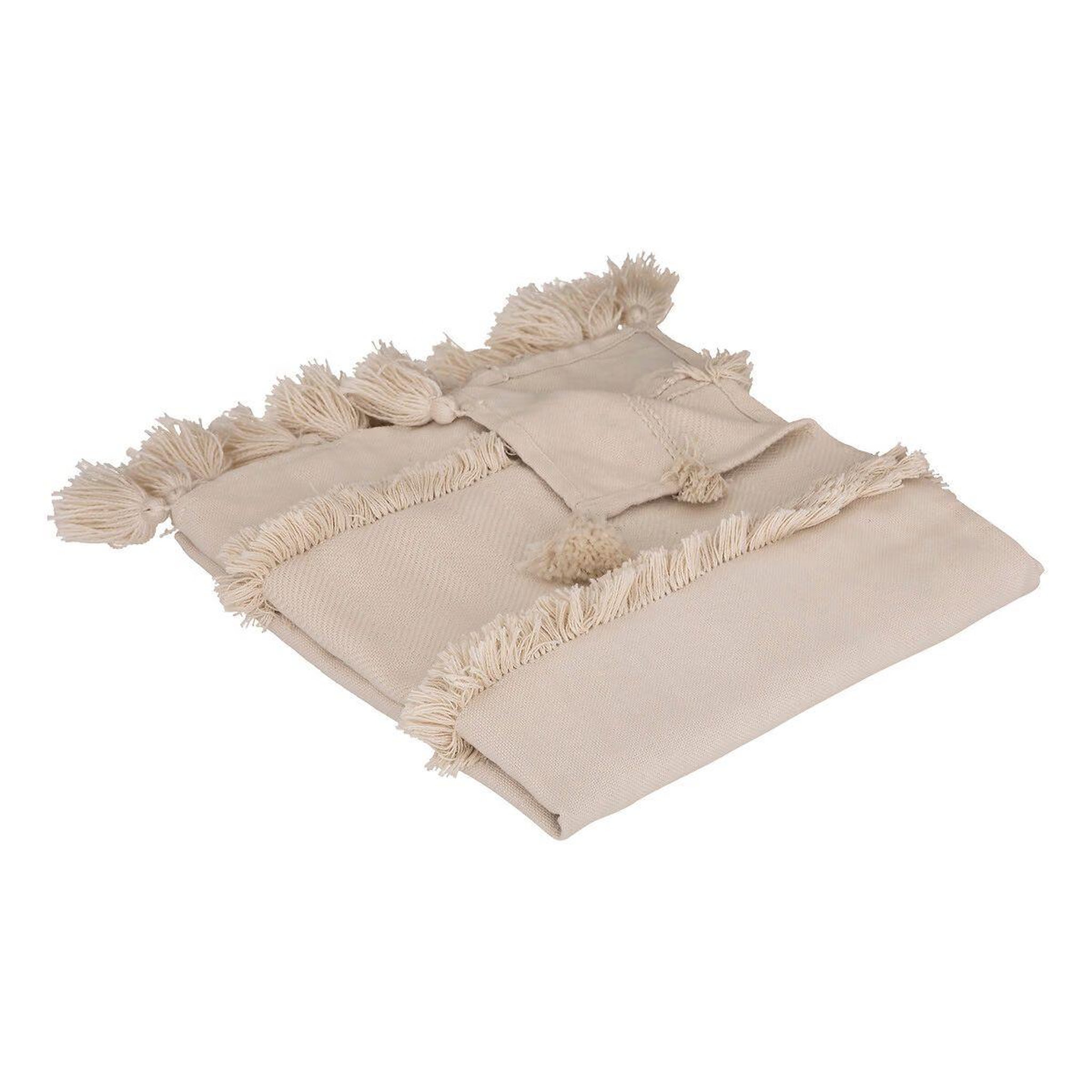 ATMOSPHERA Jeté de lit tufté  seav  130x180cm beige