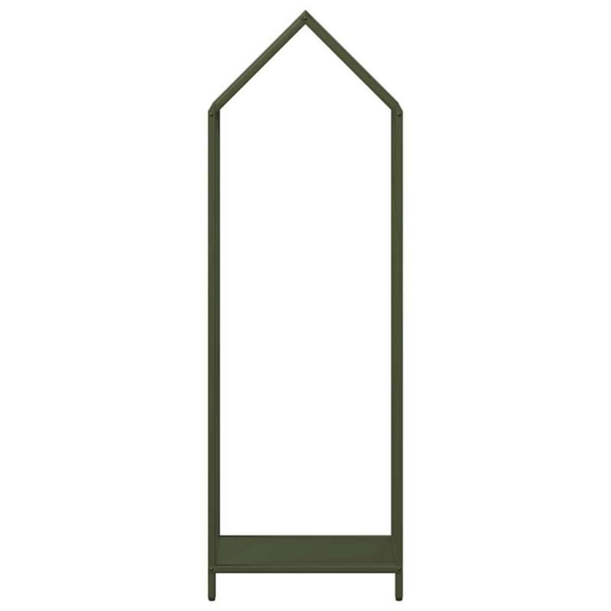 VIDAXL Portant de bois chauffage vert olive 40x25x120 cm