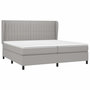 Voir la diapositive 3 : VIDAXL Sommier a lattes de lit avec matelas Gris clair 200x200cm Tissu