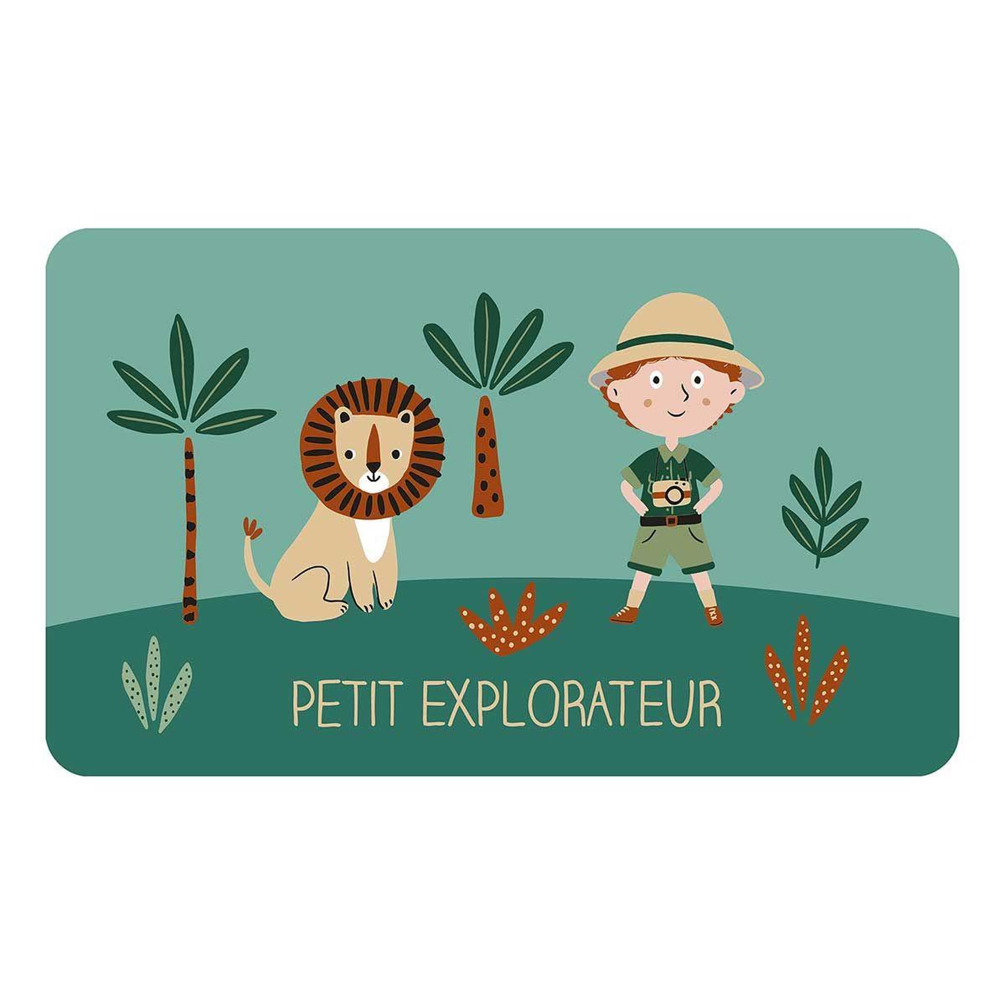 Douceur d'Intérieur Set de table enfant  léo l'explorateur  28x44cm vert