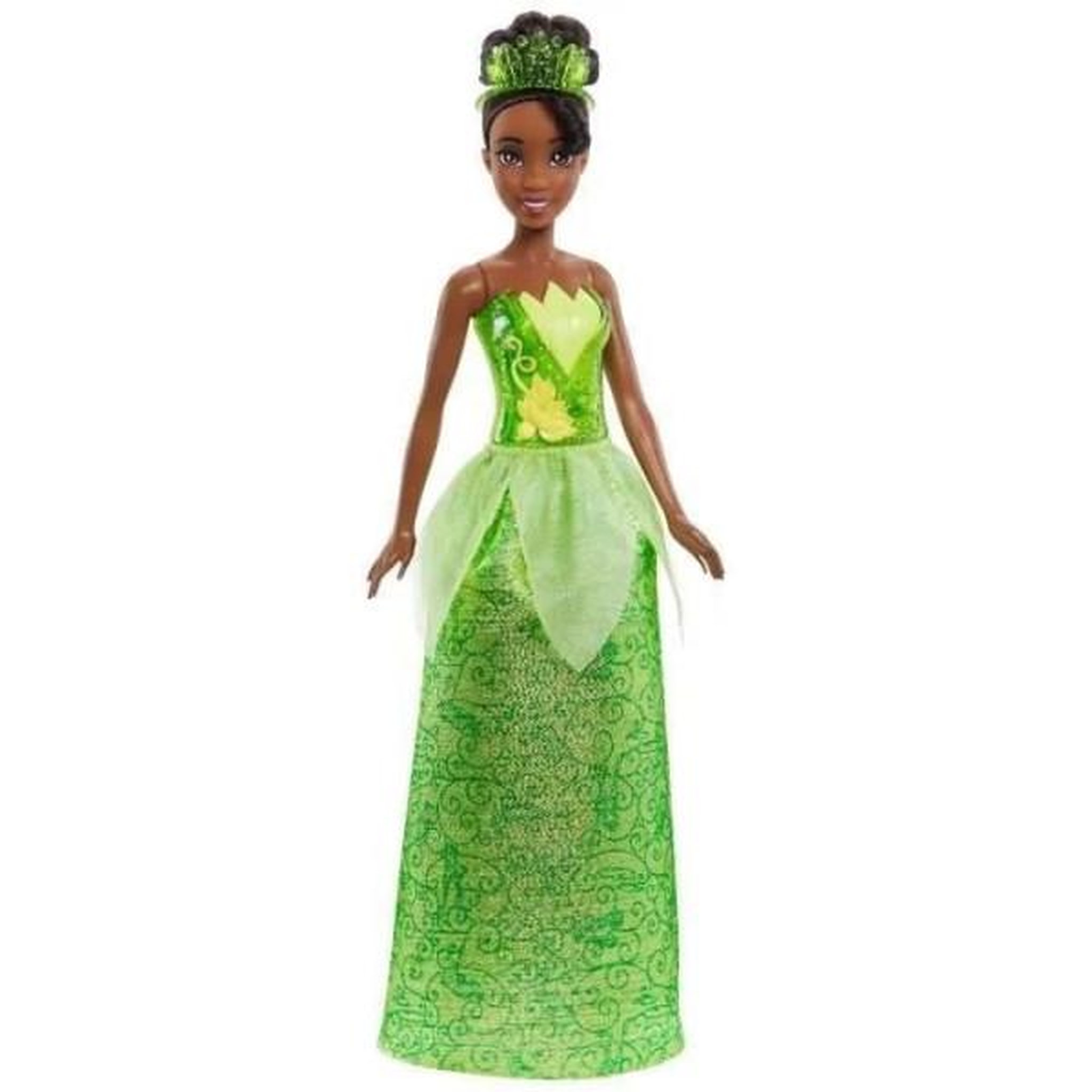 DISNEY PRINCESS Tiana Poupée 29 cm, Mattel Poupée Disney Princesses habillage et accessoires HLW04