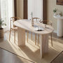 Voir la diapositive 2 : Habitat et Jardin Table à manger en bois  Sabella  200 x 90 x 75 cm - Travertin