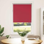 VIDAXL Store enrouleur occultant rouge largeur du tissu 60,7 cm