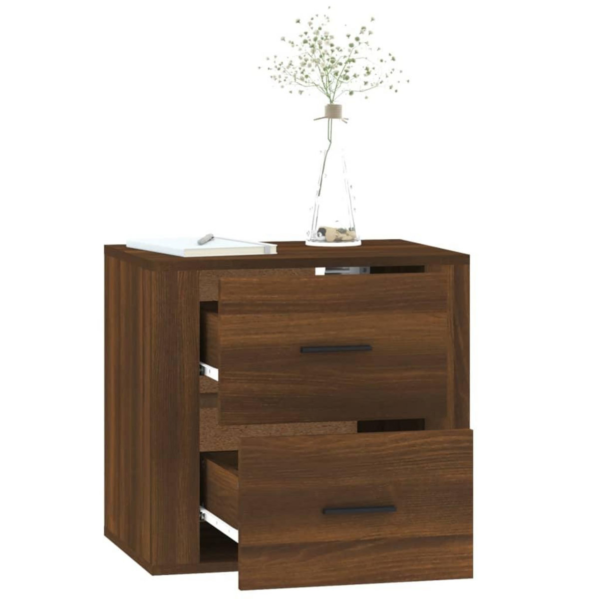 VIDAXL Table de chevet murale Chene marron 50x36x47 cm