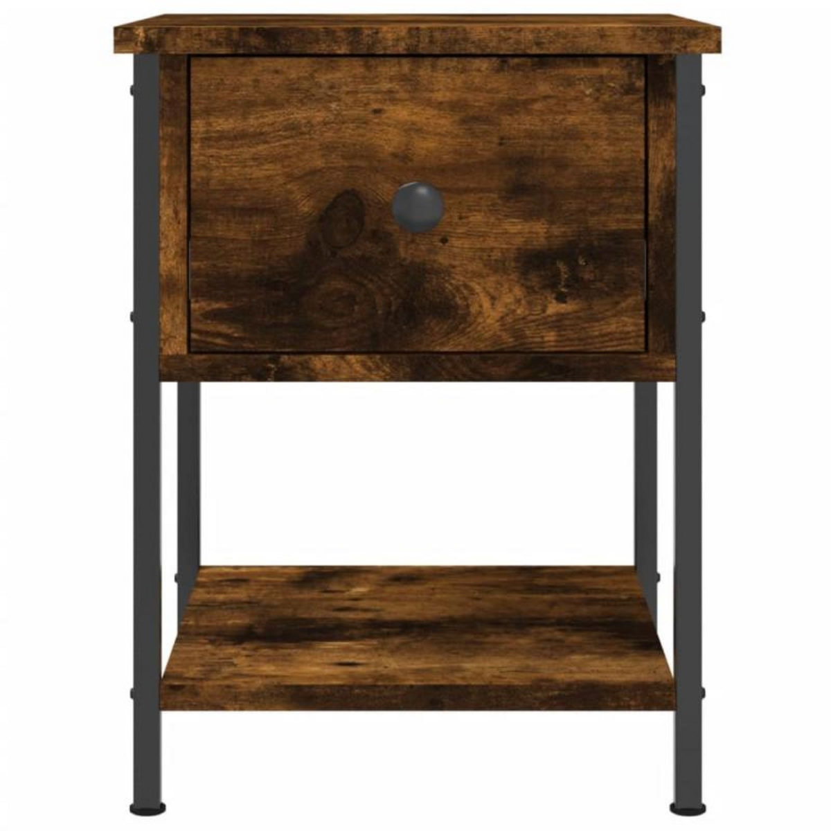 VIDAXL Table de chevet chêne fumé 34x35,5x45 cm bois d ingénierie