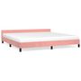 Voir la diapositive 2 : VIDAXL Cadre de lit et tete de lit sans matelas rose 200x200cm velours