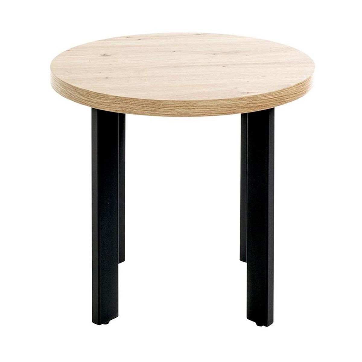 Paris Prix Table Basse Ronde  Tiny  50cm Naturel & Noir