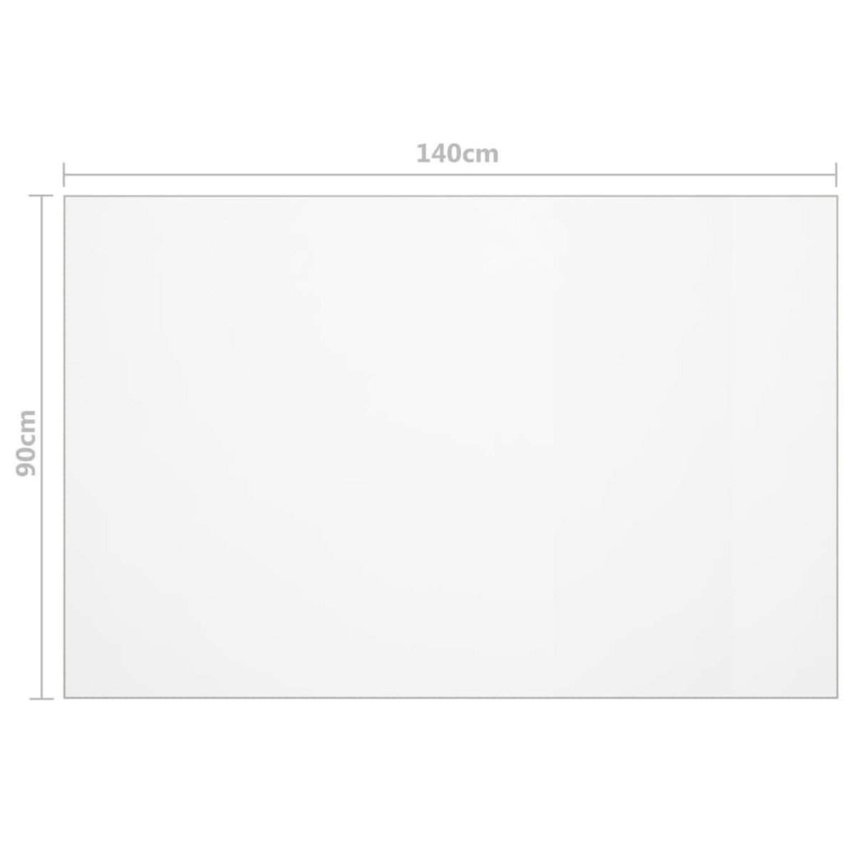 VIDAXL Protecteur de table transparent 140x90 cm 2 mm PVC