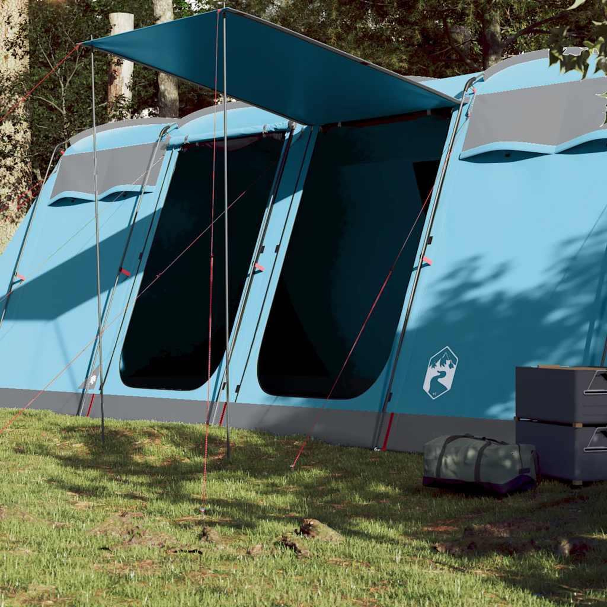 VIDAXL Tente familiale tunnel 8 personnes bleu impermeable